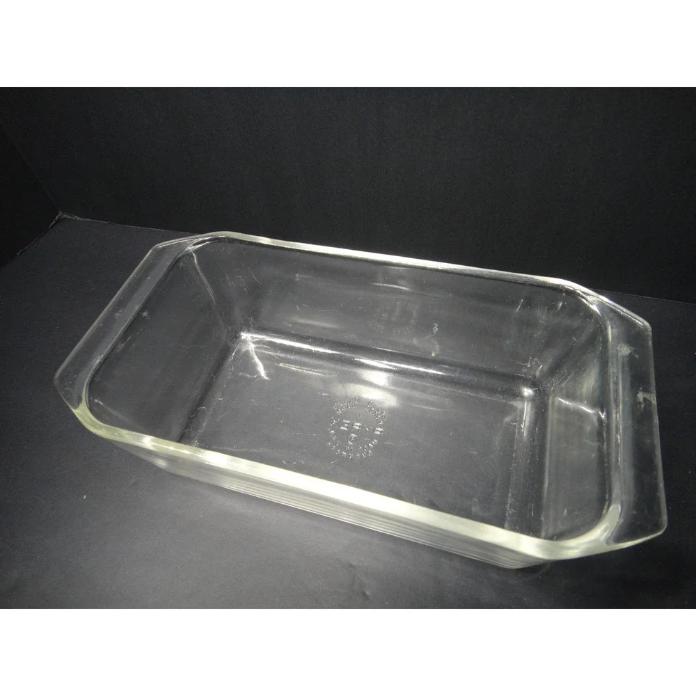 Pyrex 215-B Clear Glass Loaf Pan Vintage 1.5 Quart Rectangular Baker Made in USA